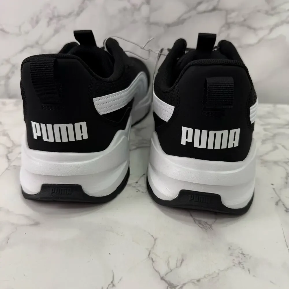 Puma Men's Black and White Running Sneakers